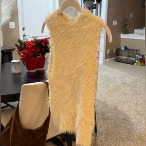 Zara faux fur sweater tank
